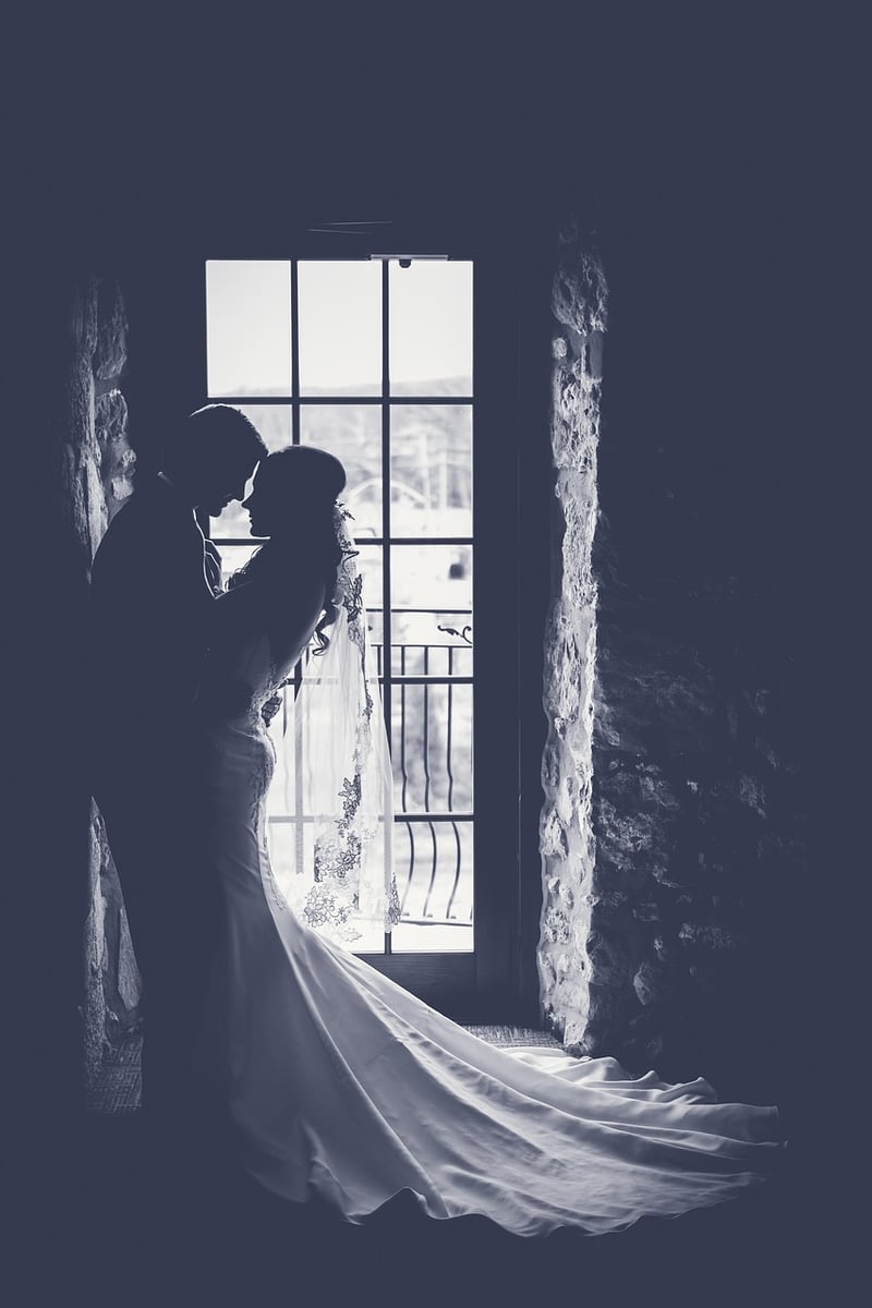 Bride and Groom in Forest